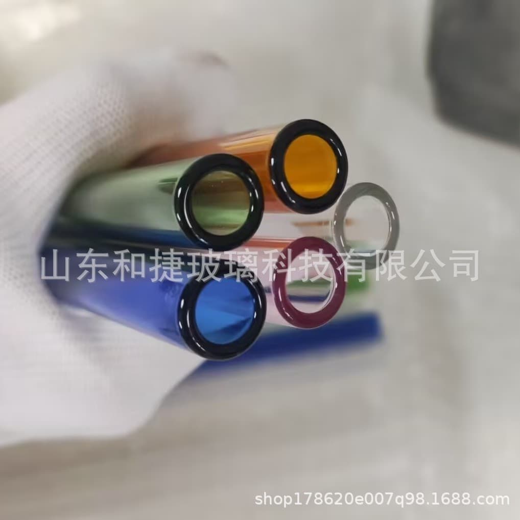 Shandong factory direct supply 14 colors colored high borosilicate 3.3 acid salt glass tubes and rods