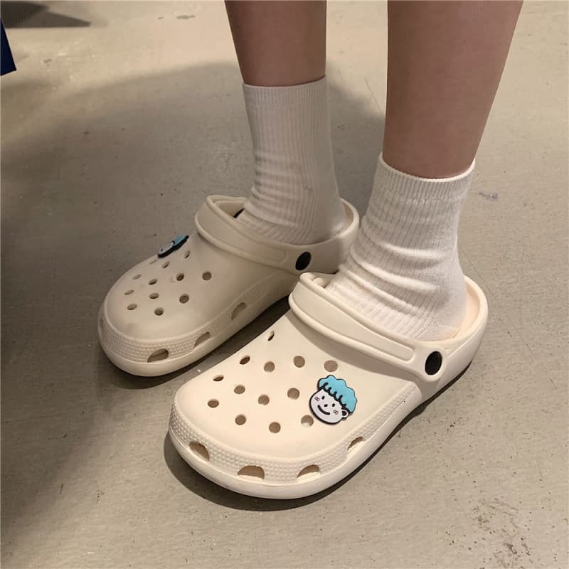Nurse Crocs Couple Cute Non-Slip EVA Beach Sandals Home Set DIY Accessories Slippers Women's College Style