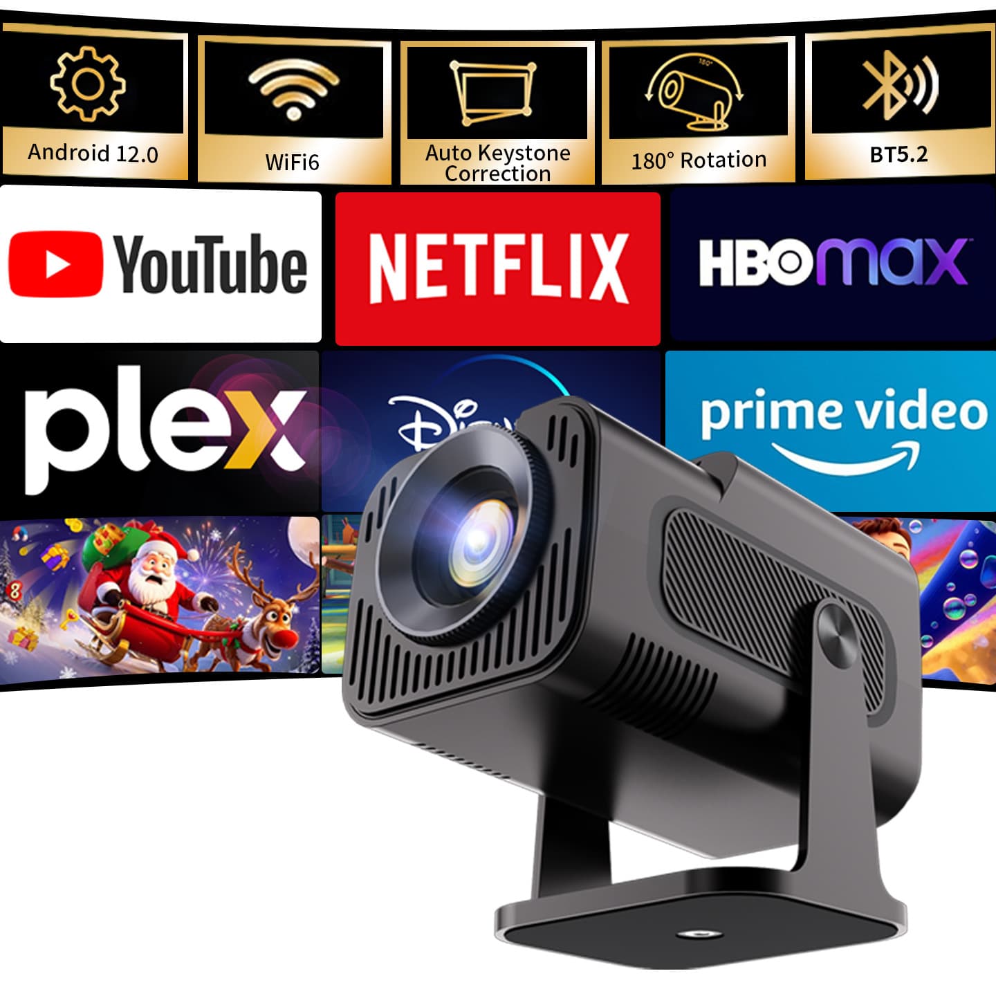 Cross-border Best-selling New Projector HY320mini Portable Home Theater Supports 4K HD Factory Direct