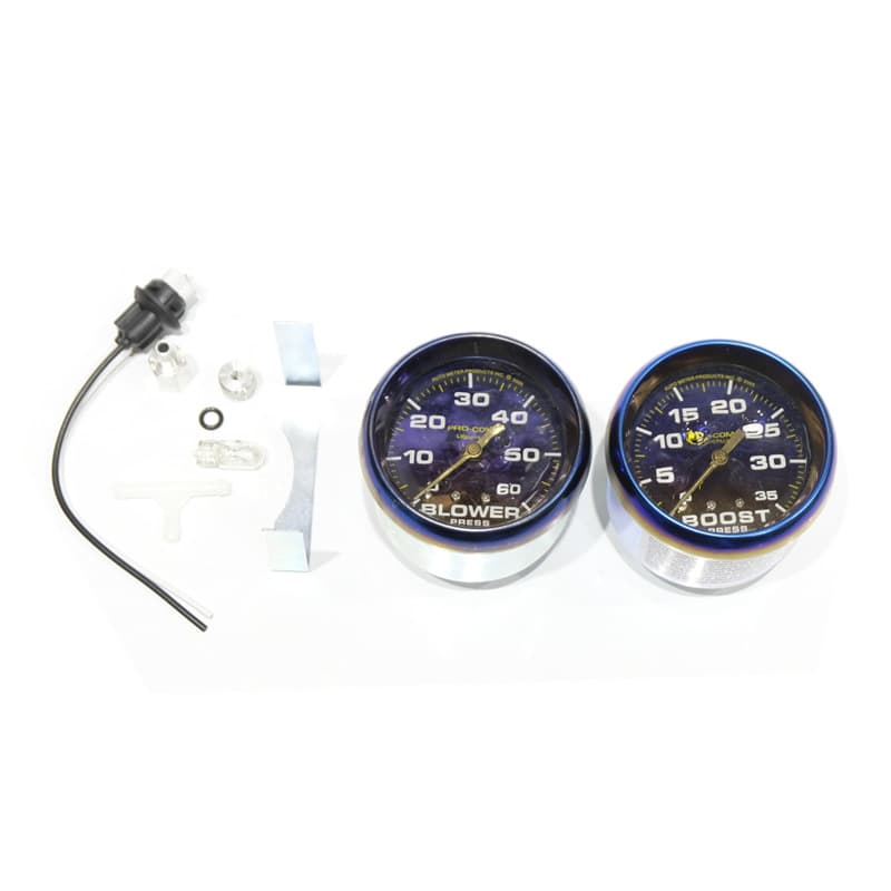 Car modified racing instrument BOOST35 meter, BOLWER60 meter, personalized grilled blue carbon fiber oil pressure meter