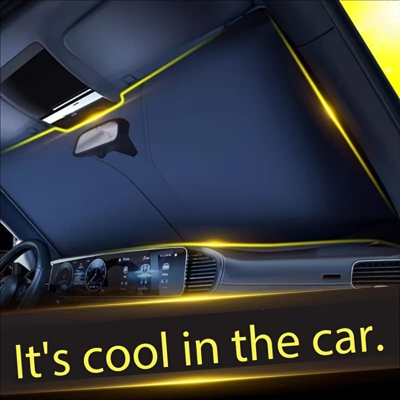 Cross-border Trade Thickened Titanium Silver Sun Shade Front and Rear Windshield Heat Insulation Sun Visor Curtain Summer Sun Protector