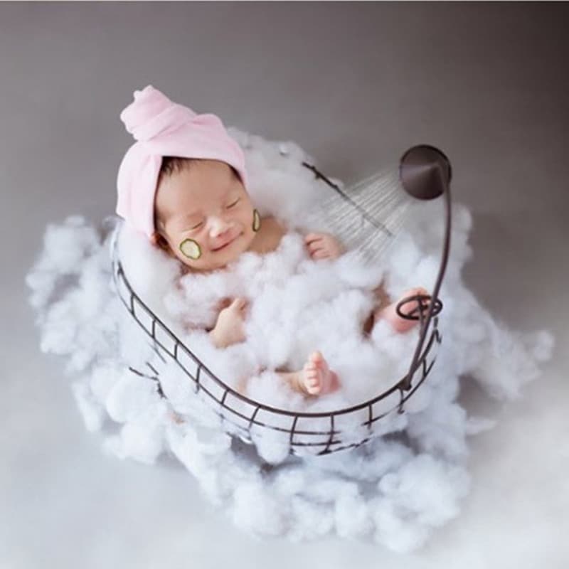 Newborn Photography Prop Studio Children Photography Theme Baby Bath Tub for Full Moon Baby
