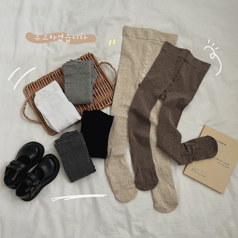 Fisher Price Children's Tights Autumn Girl Combed Cotton Tights Student Reinforced Crotch Footed Socks Baby Massage Sole Socks