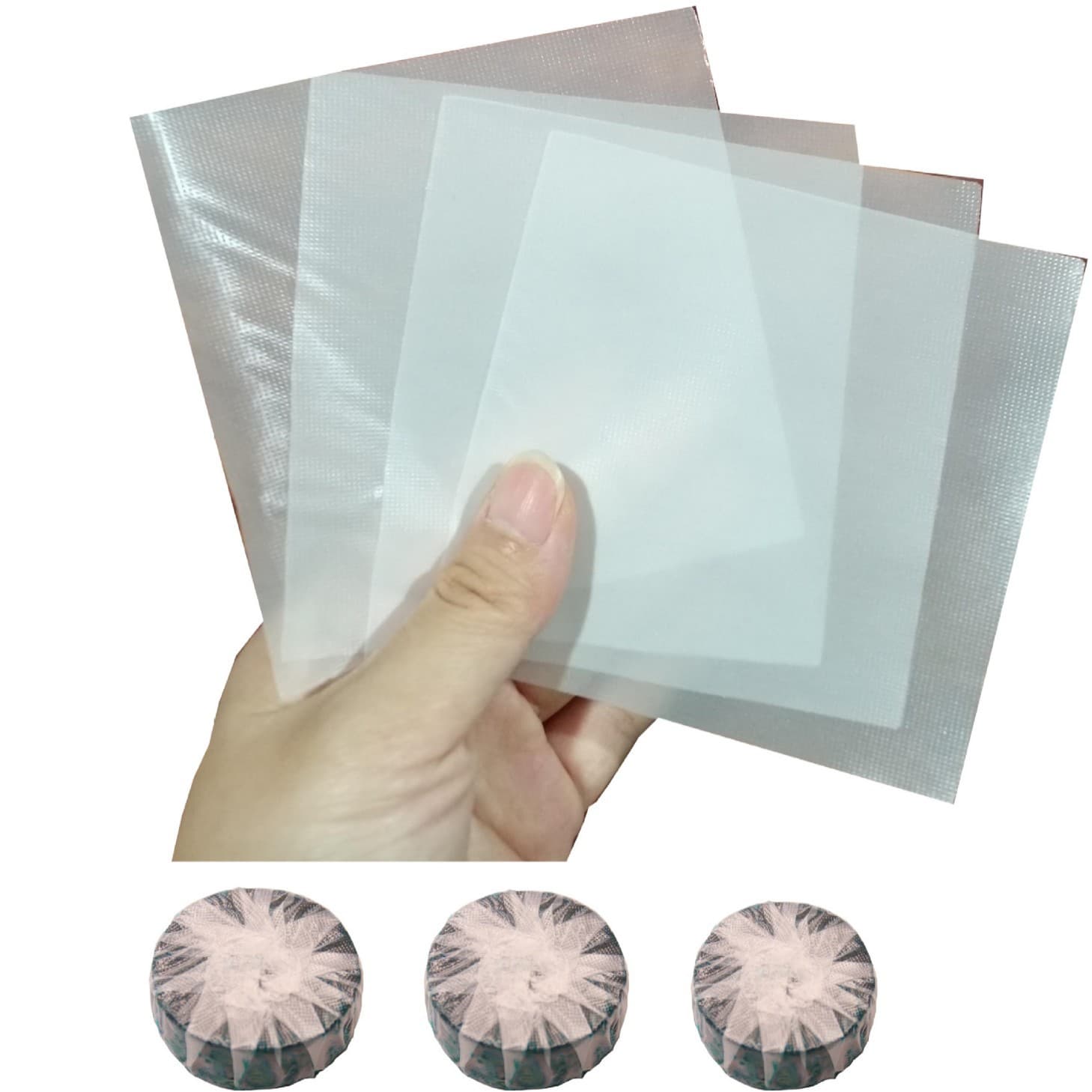 Source factory PVA water-soluble plastic film, toilet block packaging film, sheet film, roll film, specifications and sizes can be customized.