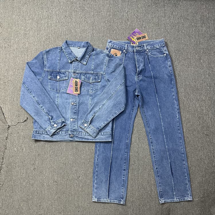Corteiz American trendy new casual set autumn and winter denim jacket jacket street jeans for men and women