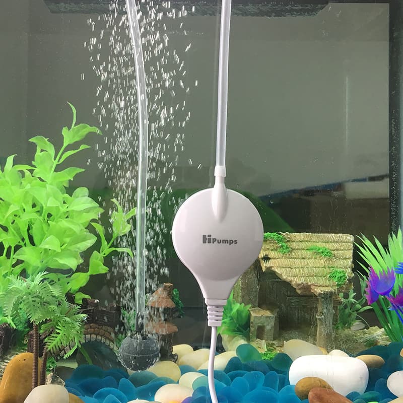 HPUMPS brand small fish tank air pump micro silent Amazon hot product silent pump with air stone trachea oxygenation pump
