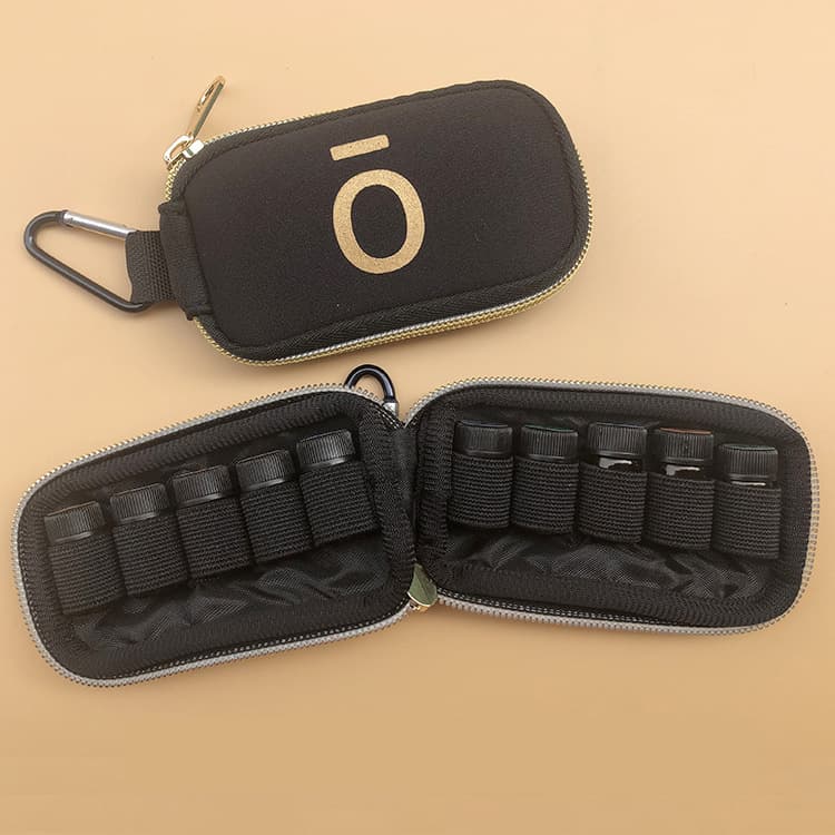 Factory Wholesale Keychain Essential Oil Pouch 10 Slots 1-3ML Portable Convenient Storage Pouch doTERRA Oil Pouch