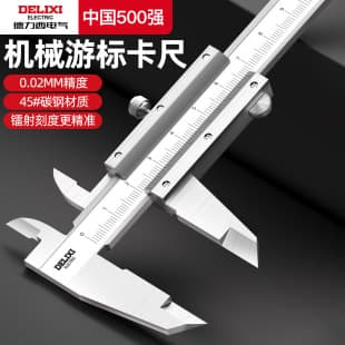 Delixi Electric Stainless Steel Caliper High Precision Industrial Grade 0-150-200-300mm Mechanical Vernier Caliper