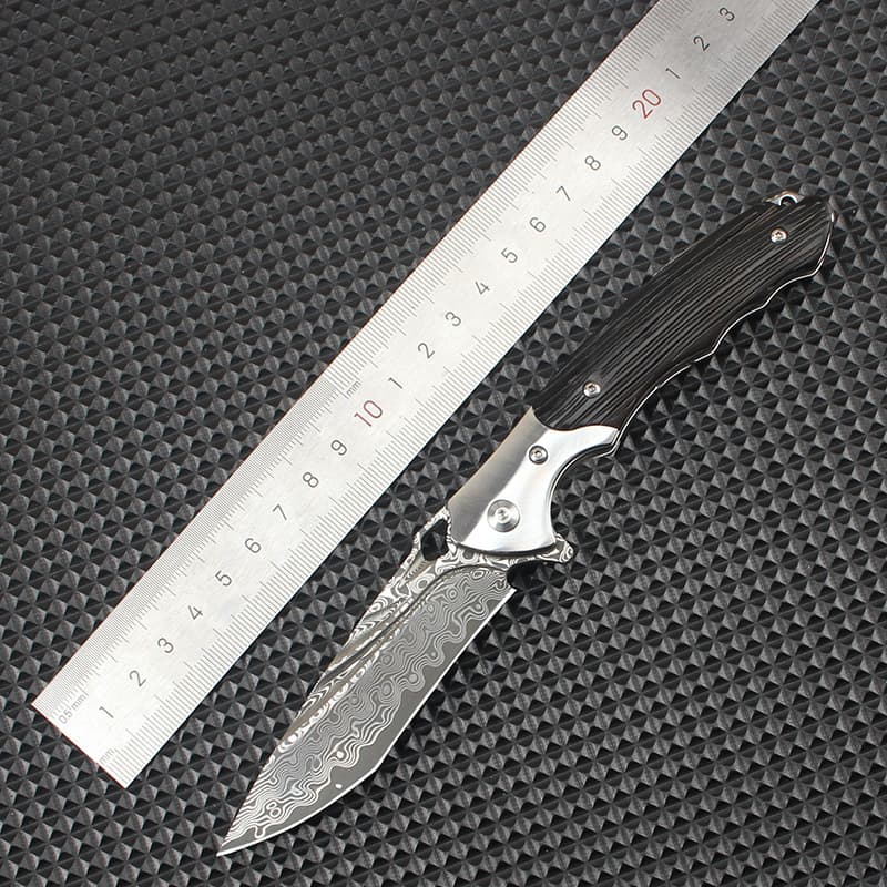 Cross-border hot selling 67-layer Damascus VG10 clip steel folding knife camping outdoor tactical knife pocket portable knife
