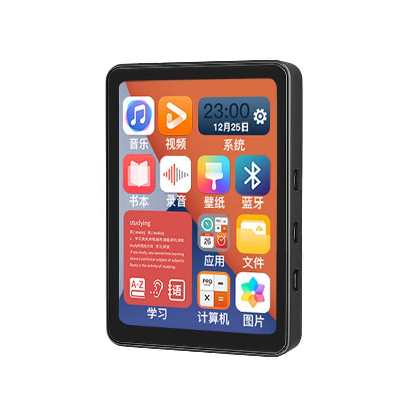 MP4 student-specific MP5 touchscreen version for high school students reading novels, listening to music, MP3 portable player with Bluetooth connection.