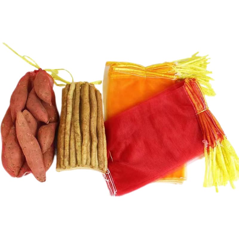 Mesh Net Woven Fruit Net Bag, Fine Mesh Net Bag for Sweet Potatoes, Potatoes, Yams, Onions, Wholesale for Home