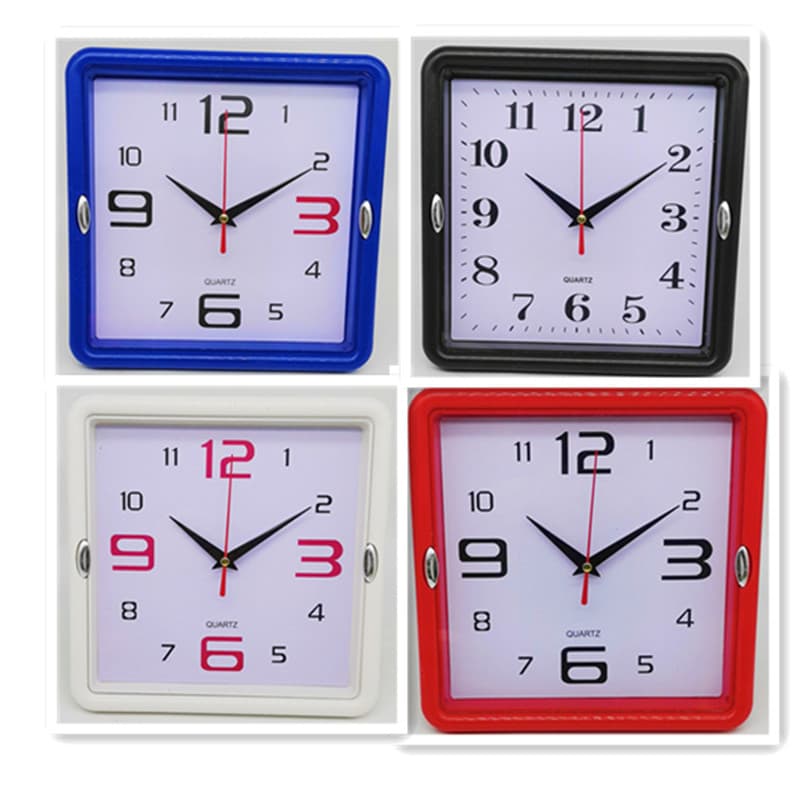 Export bestseller, domestic sales stylish and simple square wall clock, 9.9 yuan best-selling square plastic wall clock