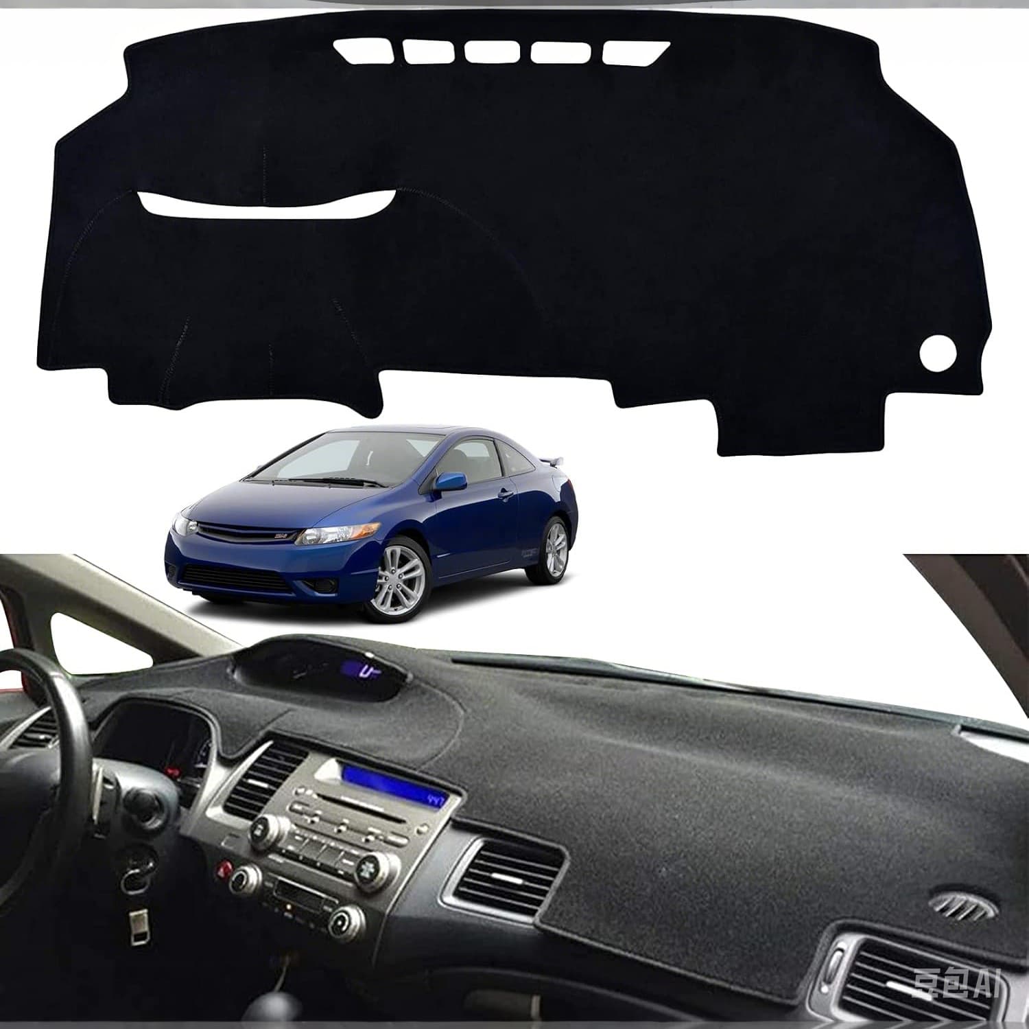Dashboard dashboard cover mat carpet anti-slip compatible with Civic 2006-2011 light-proof mat anti-slip cover