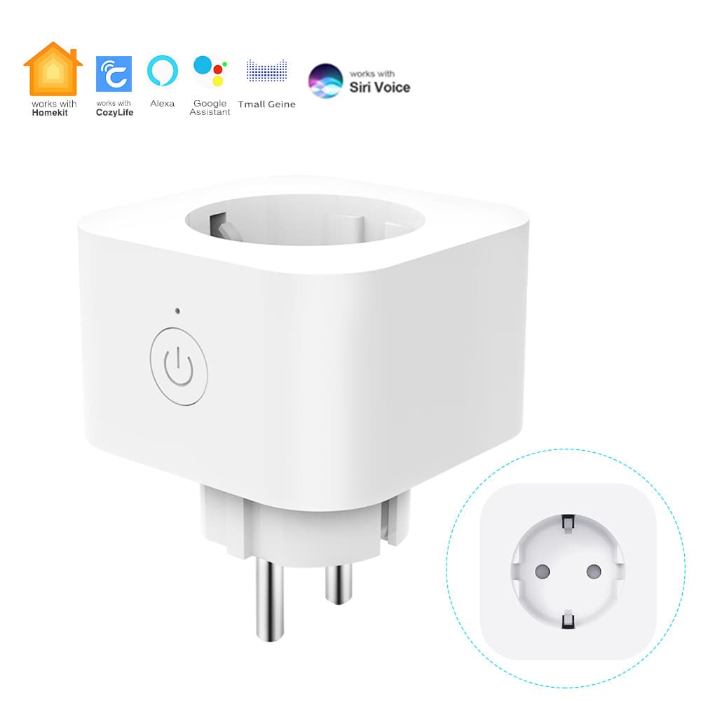 Smart European Standard Socket Siri Voice Control Mobile App Remote Control WiFi Intelligent Socket High Quality Durable