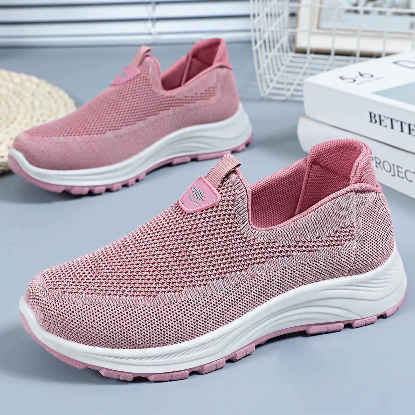 Women's Shoes, New Summer Styles, Lightweight Walking Shoes, Soft Sole, Versatile Slip-On Moccasins, Breathable Low-Cut Casual Shoes