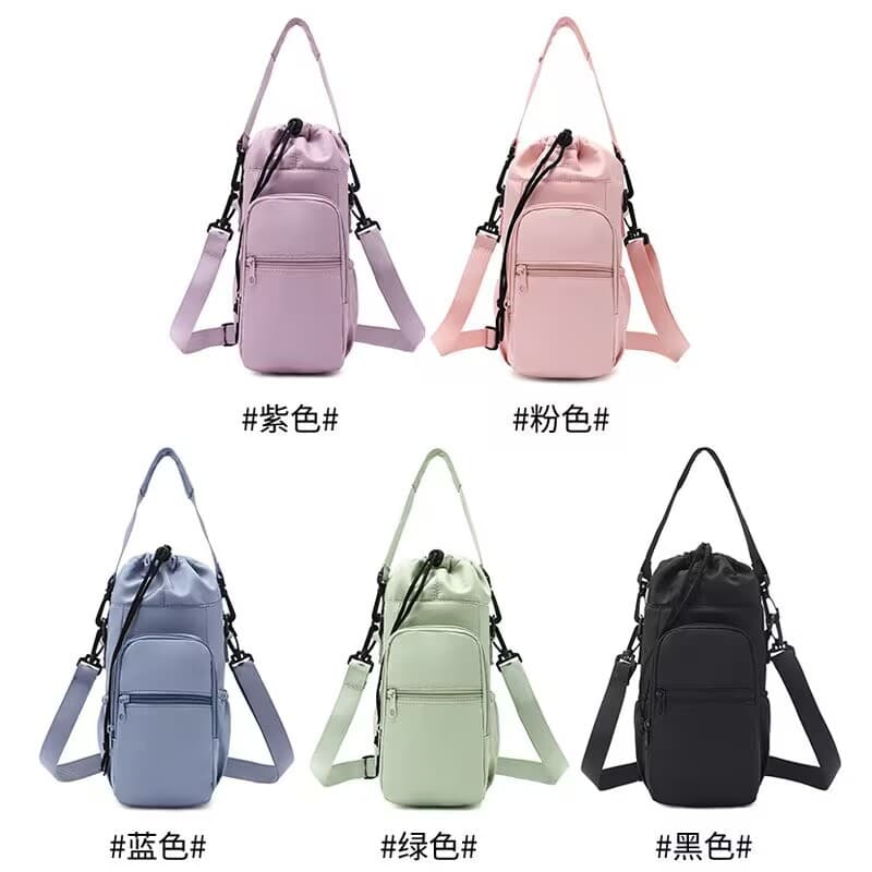 New Travel Large Capacity Multi-Function Crossbody Handheld Single Shoulder Cycling Sports Insulated Water Bottle Bag Unisex