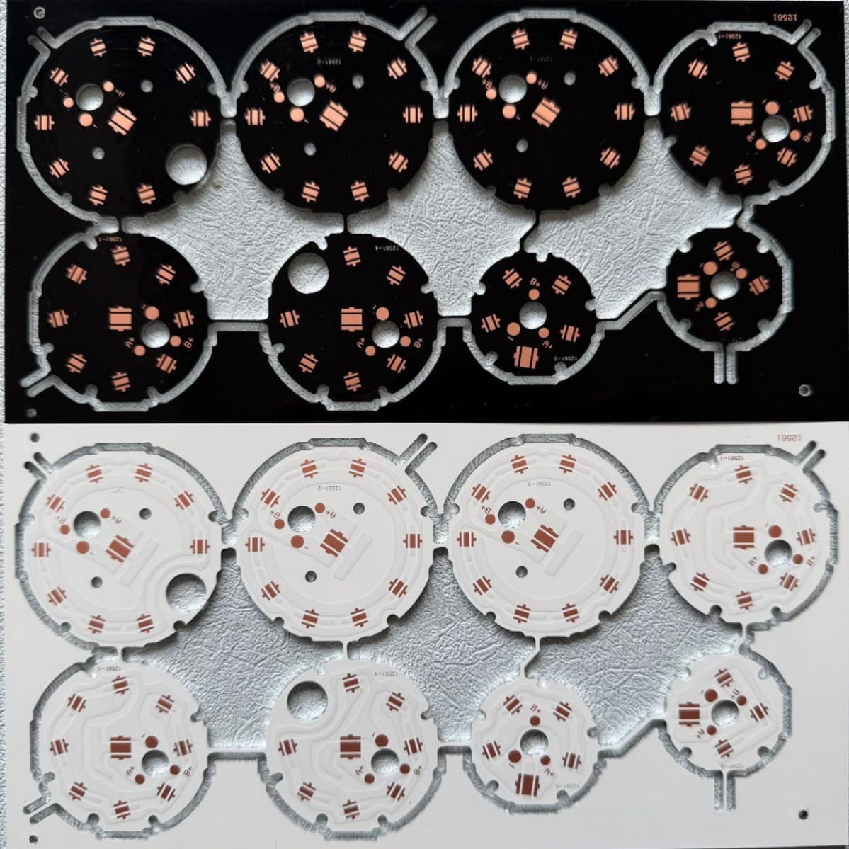 Custom LED Superconductive Aluminum Substrate 1.6mm 3535 5050 Combination High Thermal Conductivity High Reflectivity White Oil Black Oil Circuit Board