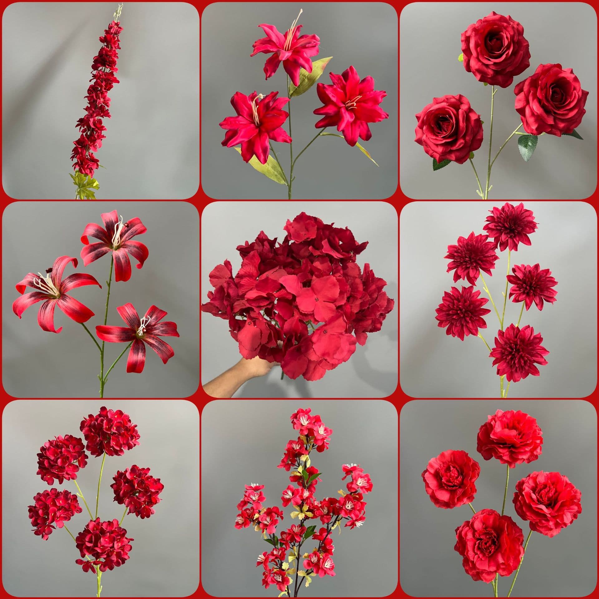 Chinese Wedding Red Rustic Road Guide Decoration Simulation Ground Row Flowers Ceiling Hanging Flowers Wedding Banquet Arrangement Artificial Flowers
