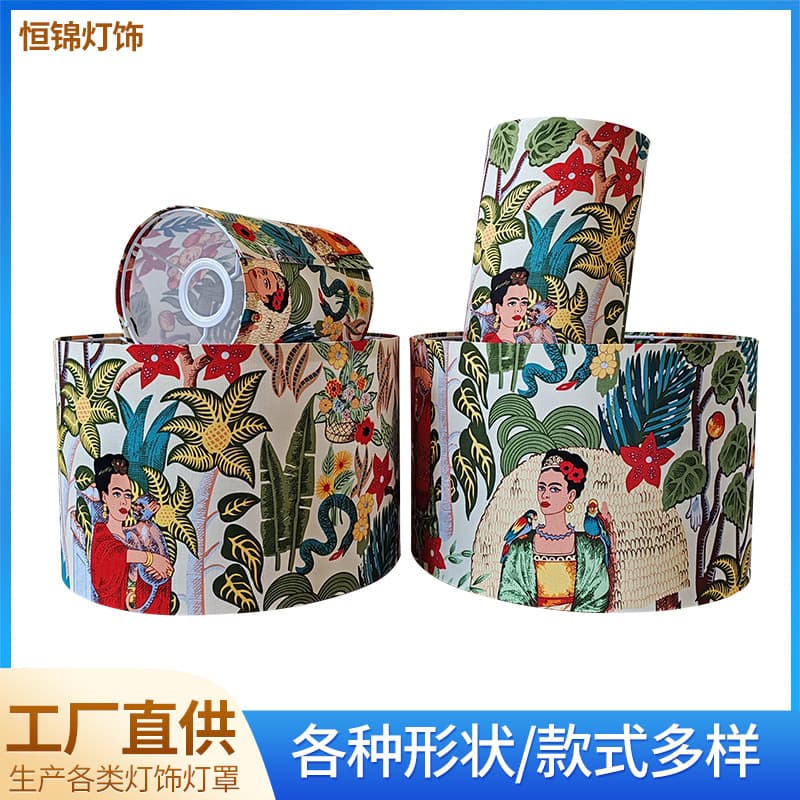 American-style Fabric KD Lampshade, Frida Foldable Table Lamp Shade, Restaurant Table Lamp, Pendant Lamp, Floor Lamp Lampshade Custom