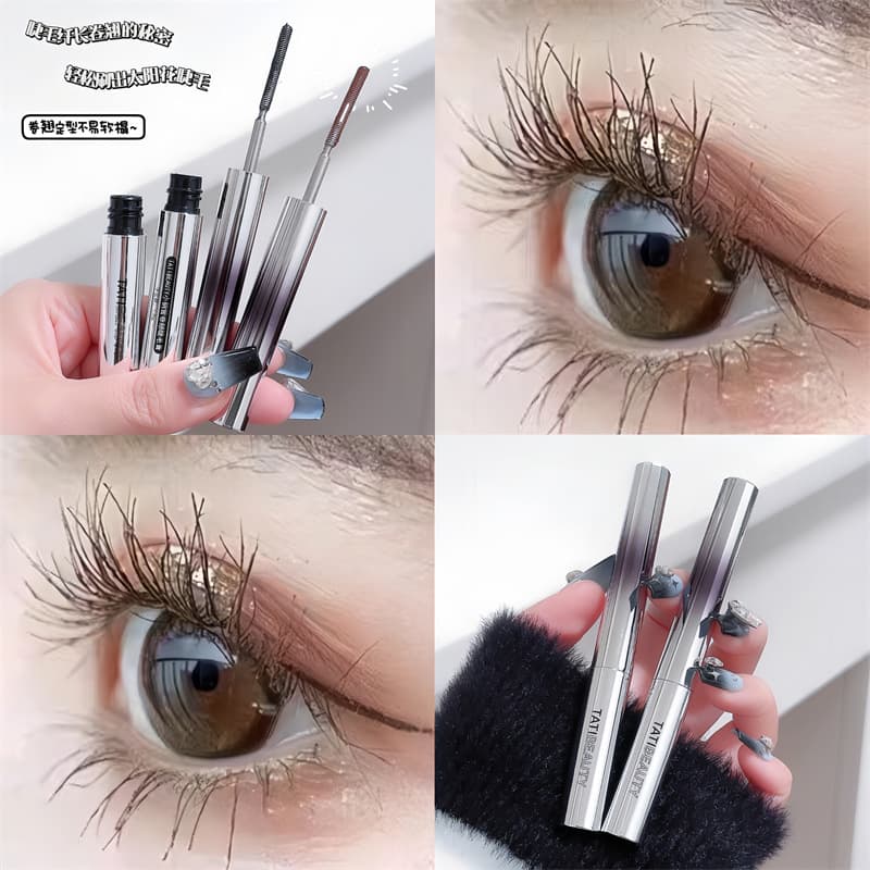 TATIBEAUTY Small Steel Tube Mascara Curling Lengthening Long-lasting Setting Waterproof Smudge-proof Ultra-fine Brush Head