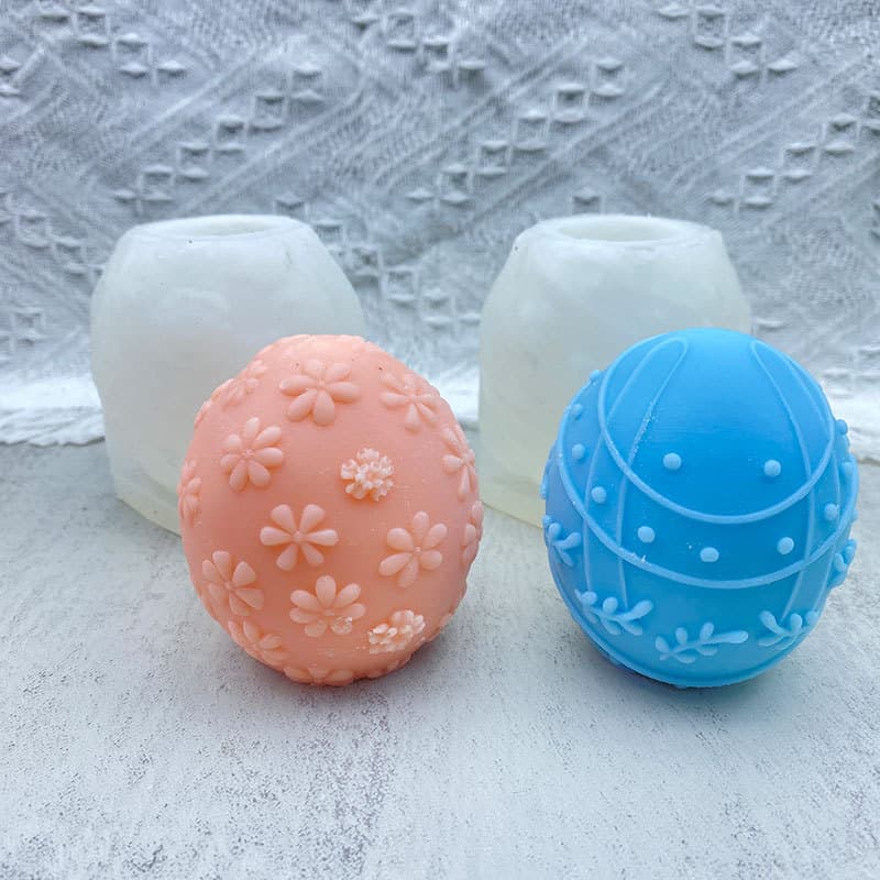 Shengmei Flower Easter Egg Scented Candle Mold DIY Decoration Plaster Egg Cake Silicone Dessert Cake Mold