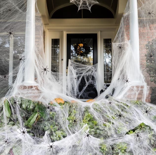 Halloween Party Decoration Spider Cotton Ghost Festival Simulation Spider Web Cross-border Direct Selling Lots in Stock