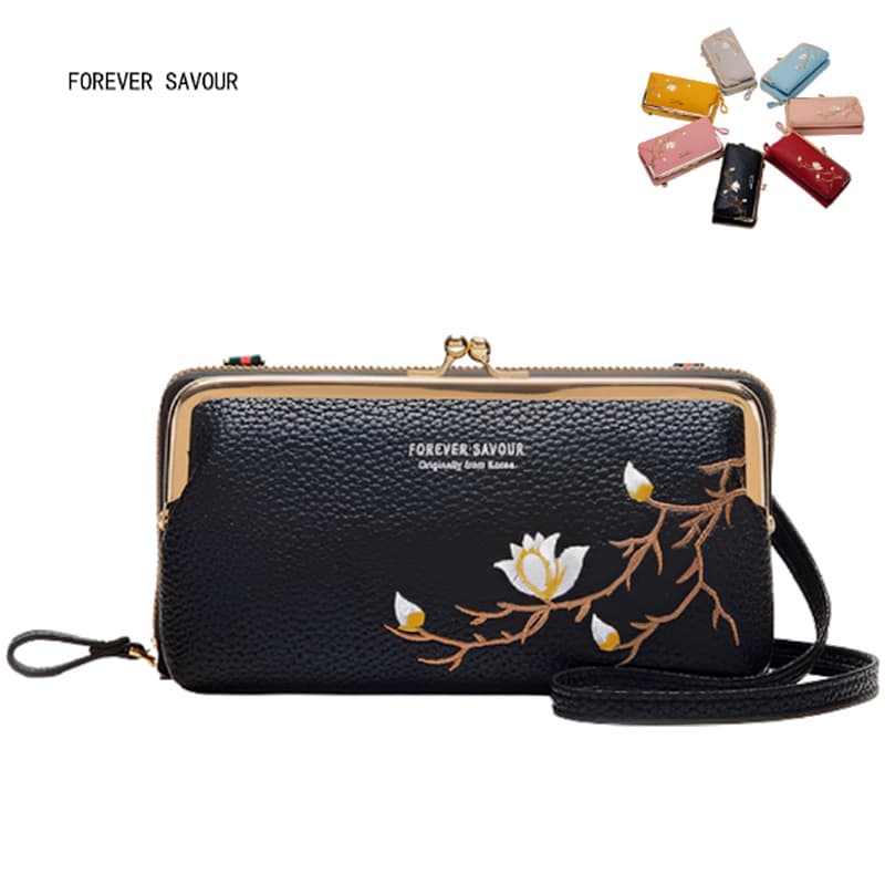 New large-capacity mini mobile phone bag for women, niche mobile phone bag, crossbody, spring style, long zippered women's wallet wholesale.