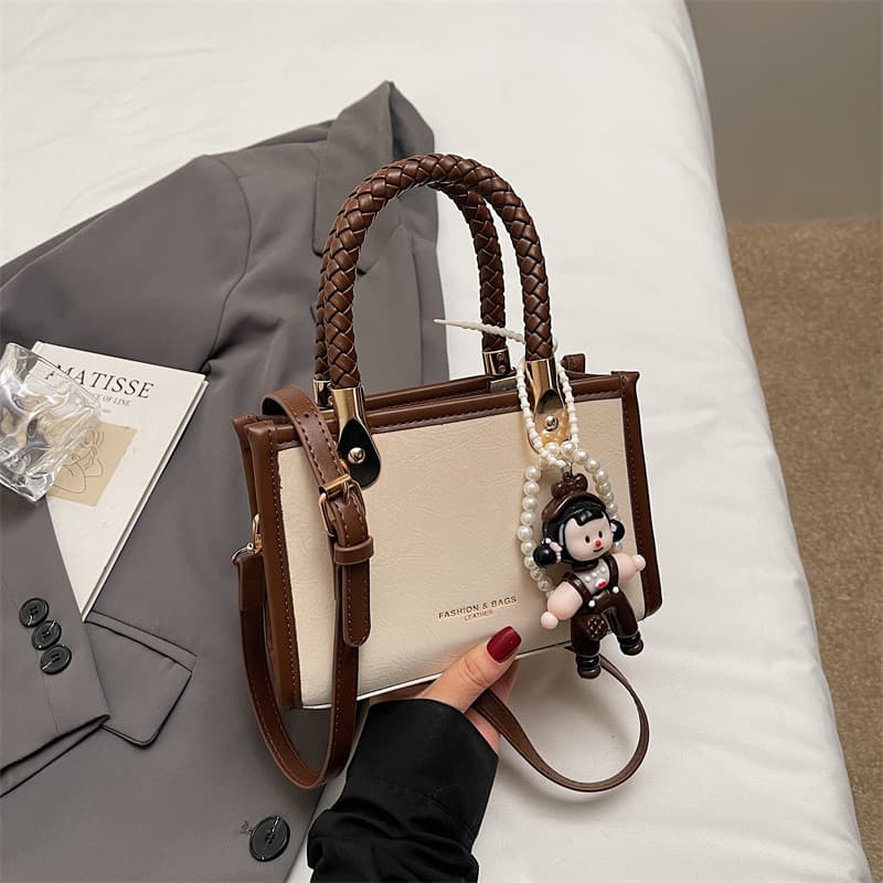 Handbag Crossbody Woven Square Bag Premium Small Bag 2025 Textured Shoulder Bag for Women