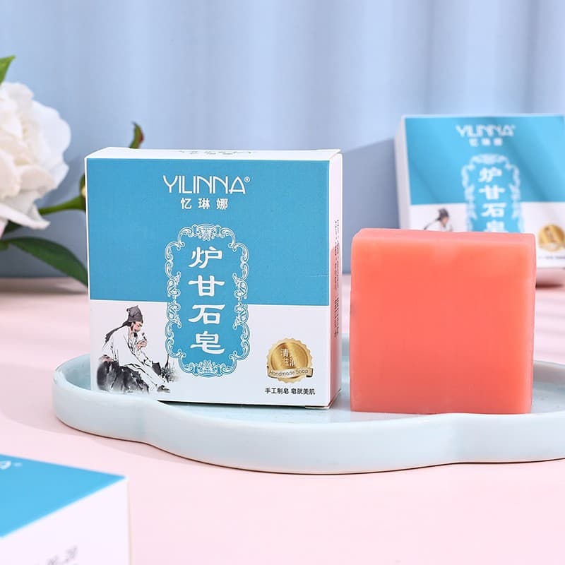 【Yilina】Calamine Soap, Handmade Essential Oil Soap, Cleansing and Moisturizing, 70g