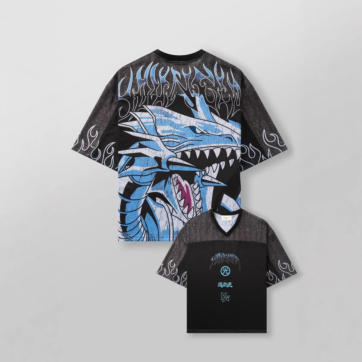 YOUNGLA joint Yu-Gi-Oh men's oversized T-shirt summer gym sports leisure fitness short-sleeved top