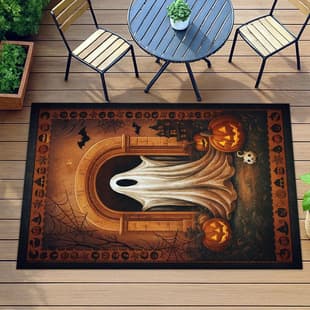 Cross-border Crystal Velvet Carpet Halloween Atmosphere Easy to Clean Water-Absorbent Carpet Home Soft Wear-Resistant Carpet Living Room