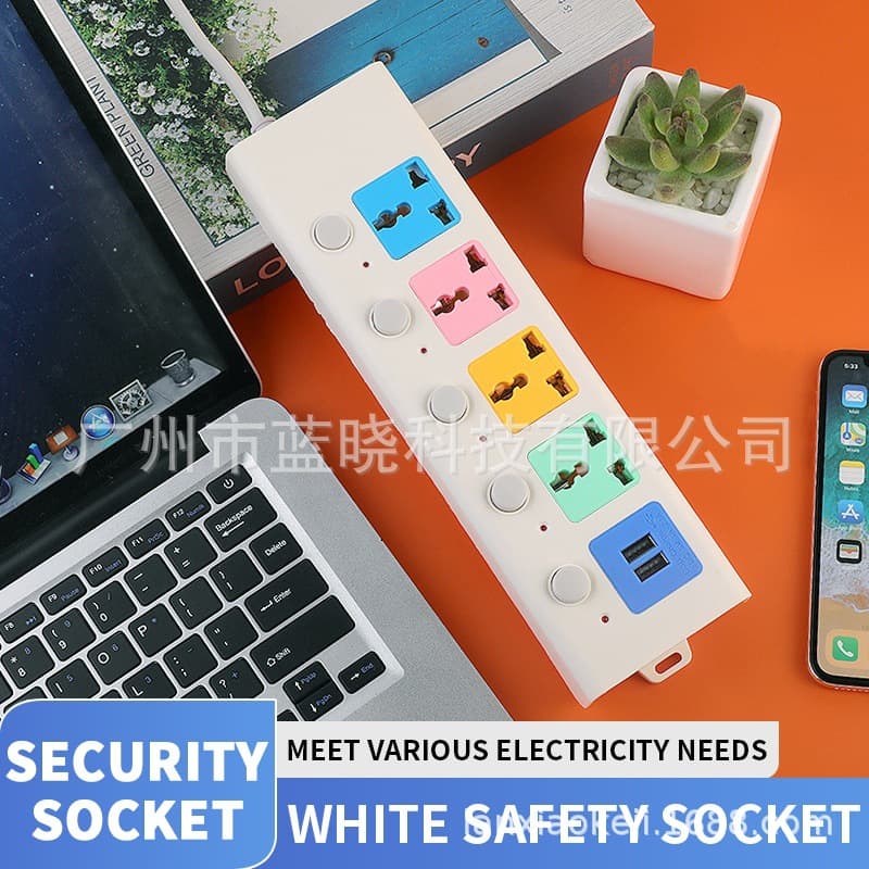 Foreign trade Southeast Asia Thailand Vietnam Philippines multi-switch socket, cross-border e-commerce hot-selling power strip with USB charging