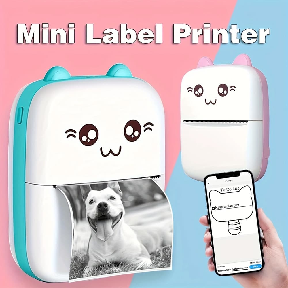 Cross-border C9 Handheld Portable Mini Cartoon Wireless Bluetooth Thermal Printer for Error Questions, Pocket Label Printer Gift