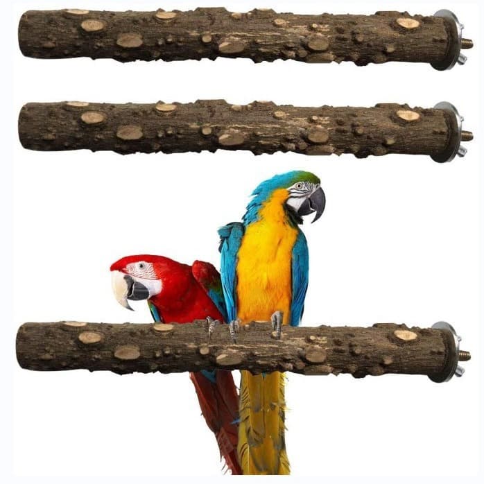 Perch Stick for Parrots, Mynah Birds, and Budgies - Sichuan Pepper Wood Perch, Cage Accessory, Bird Toy