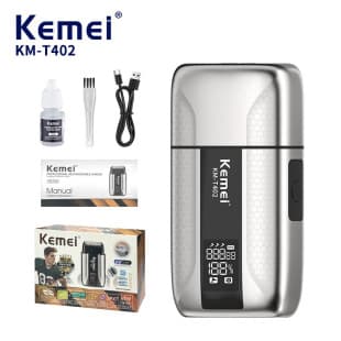 Kemei Electric Shaver Brushless KM-T402 Professional Foil Shaver for Men Digital Display UV Sterilization Shaving
