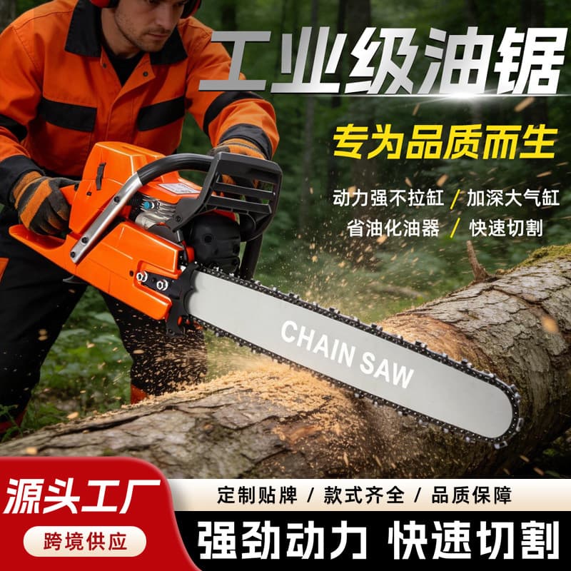 Gasoline Chainsaw, Electric Chainsaw Cutting Machine, Garden Tool, Portable Chainsaw, Tree Felling Saw, Pruning Saw, High Power for Wood Cutting