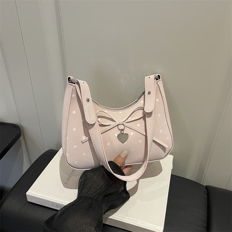 Polka Dot Bag Women's 2026 New Trendy Summer Commuting Shoulder Underarm Bag Niche Light Luxury Fashion Shoulder Bag