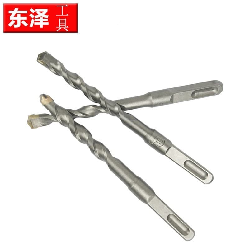 Hammer Drill Bit Round Shank Square Shank 4-Groove Extended Through-Wall Concrete Cement Hammer Drill Bit for Drilling Holes