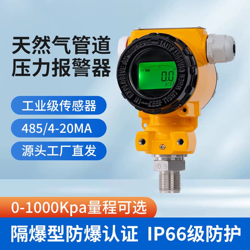 Commercial Gas Natural Gas Pipeline Alarm Detector Alarm Device Linkage Shut-off Valve Explosion-proof Pressure Transmitter