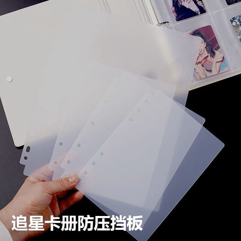 A4/A5 Card Album Divider - 100 Gauge Thick PP Frosted Hard Inner Pages for Protection