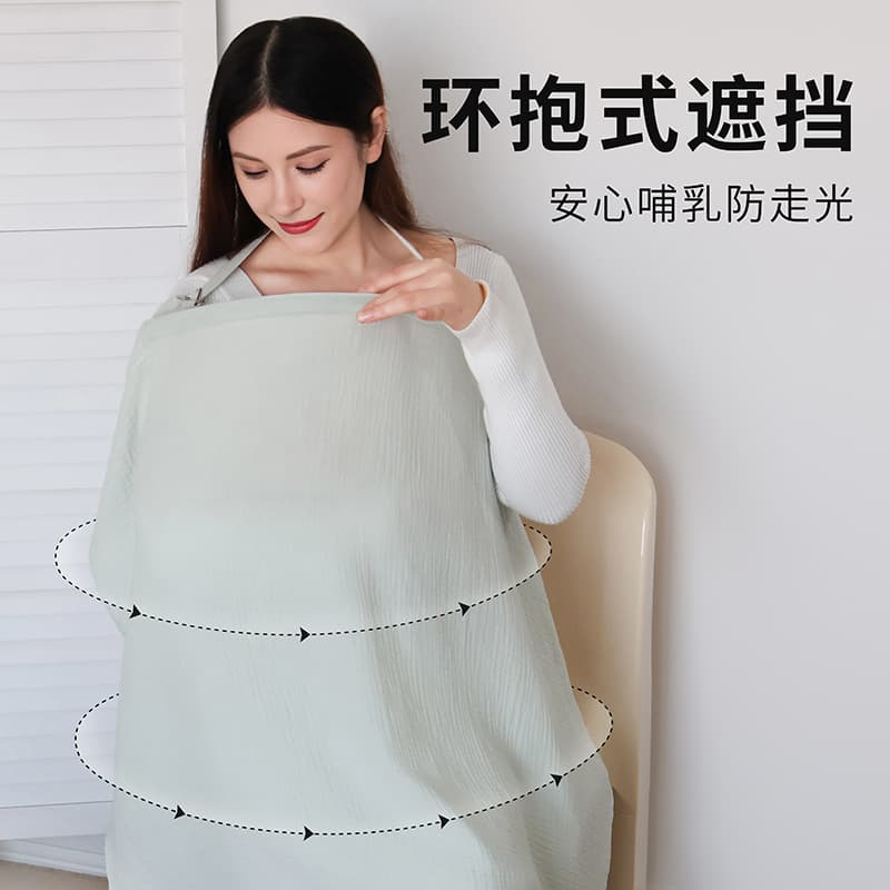 Foreign trade factory cotton outing nursing cloth cover anti-exposure fig leaf nursing cloth shawl gauze nursing cloth breathable