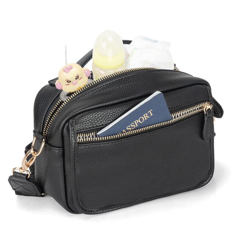 Amazon New Baby Diaper Changing Pad Mommy Bag, Outdoor Single Shoulder Crossbody PU Leather Mommy Bag, Diaper Bag