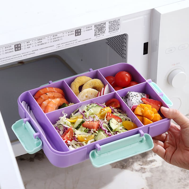 Amazon Cross-border Student Lunch Box Salad Portable Meal Bento Box Microwave Canteen Lunch Box bento box