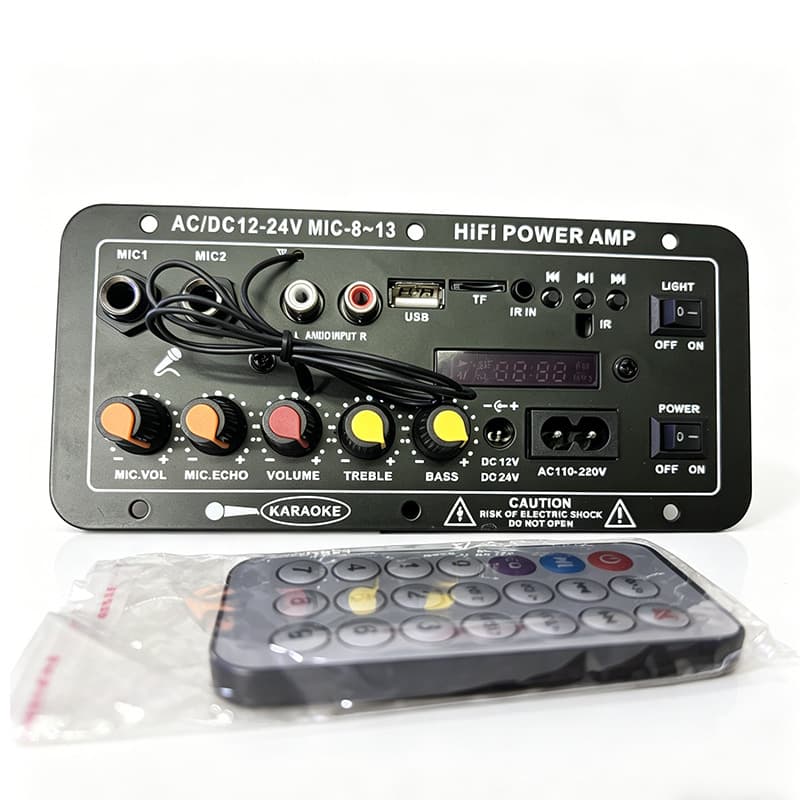 HiFi Amplifier Board DIY Audio Subwoofer Amplifier Board Bluetooth Car Amplifier Board Audio Accessories 12V TF Card