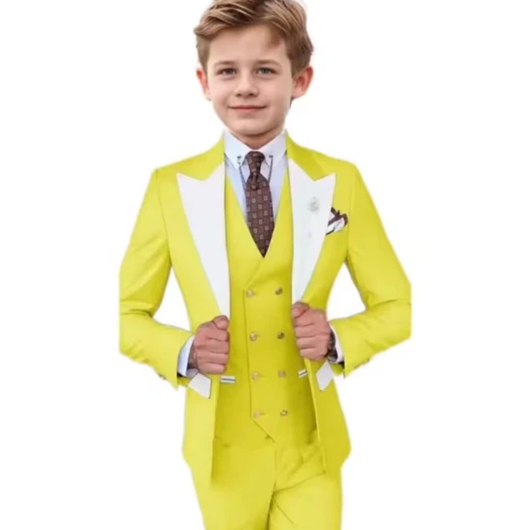 Color matching new three-piece boy dress suit flower girl dress suit birthday party dress suit suit