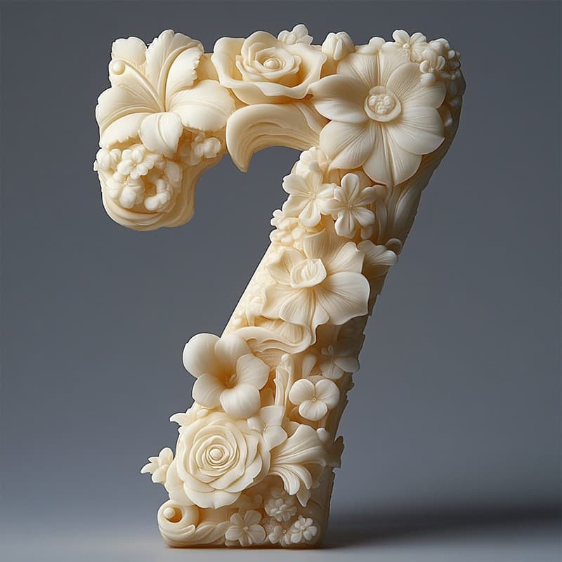 Flower Number Scented Candle Silicone Mold DIY Aromatherapy Ornament 3D Number Plaster Silicone Mold Wholesale