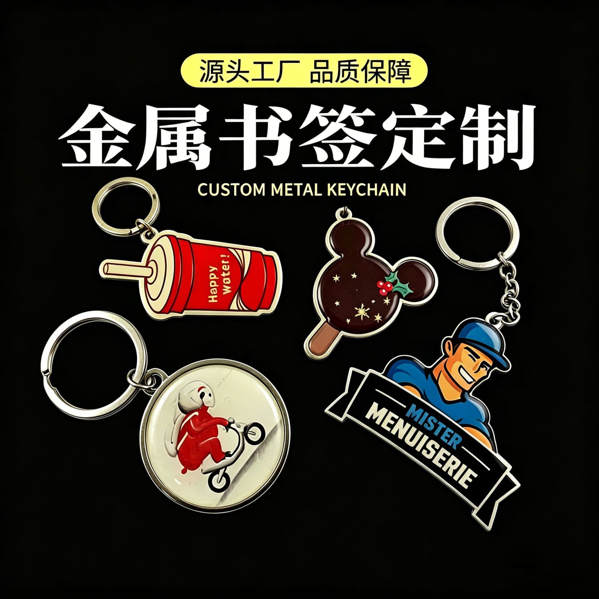 Custom Metal Keychain Cartoon Anime Keychain DIY Jewelry Accessories Cute Decorative Buckle Pendant Clasp Custom Made