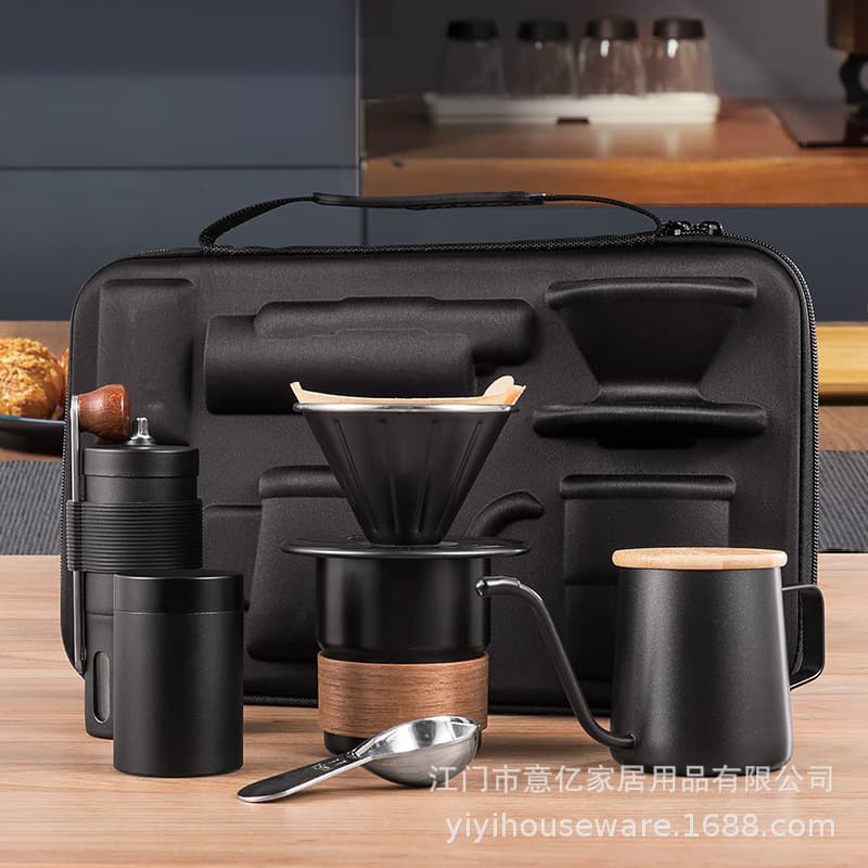 Pour Over Coffee Kettle Set Portable Coffee Maker Outdoor Camping Coffee Equipment Full Gift Set
