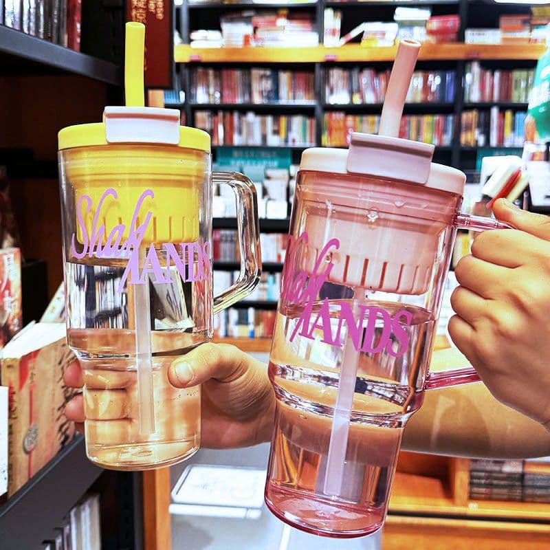 Large Capacity Water Bottle for Women New 2025 Handle Cup Office Tea Cup Student Drop-Resistant Ice Tumbler