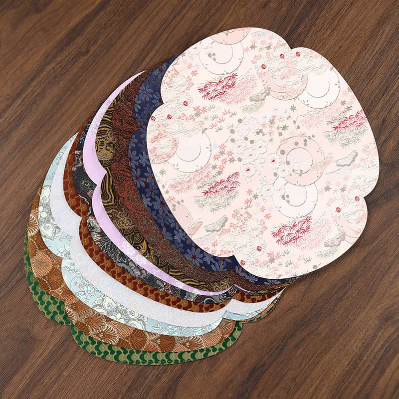 New Chinese style cloud yarn brocade satin national style tea mat waterproof and absorbent mat dry brewing mat cup mat tea tray mat tea set accessories